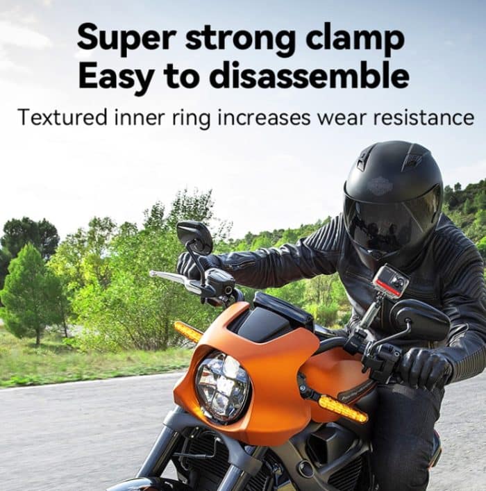 TELESIN Aluminiumlegierung Crab Claw Lenkerrohrklemme für Sportkamera-Handys – Bild 5