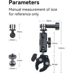 TELESIN Kunststoff Crab Claw Lenkerrohrklemme für Sportkamera-Handys – Bild 3