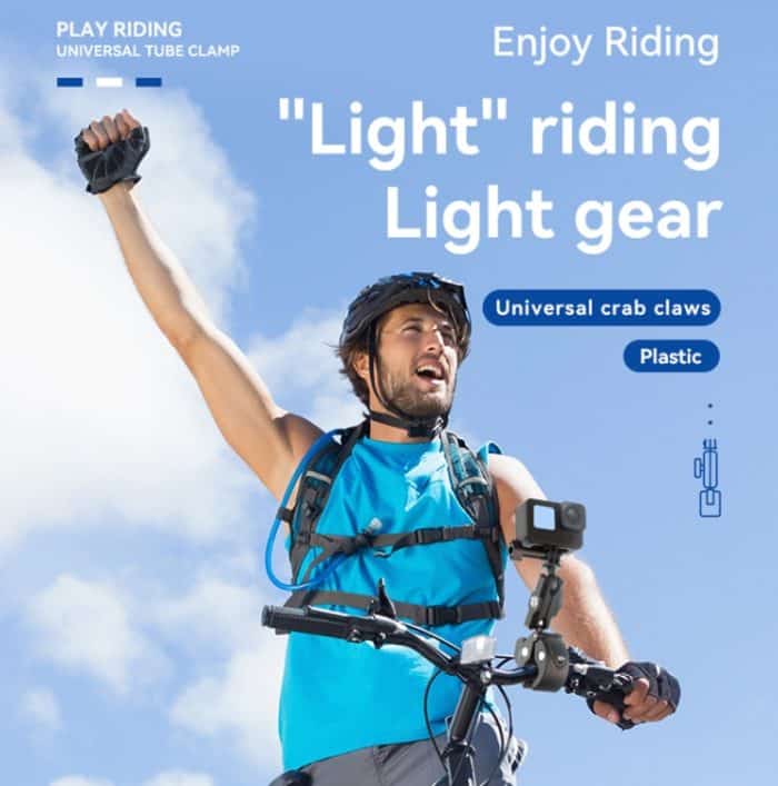 TELESIN Kunststoff Crab Claw Lenkerrohrklemme für Sportkamera-Handys – Bild 4