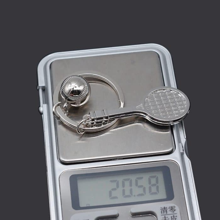 2 Stück Simulation Tennisschläger Metall Schlüsselanhänger Kleines Geschenk – Bild 5