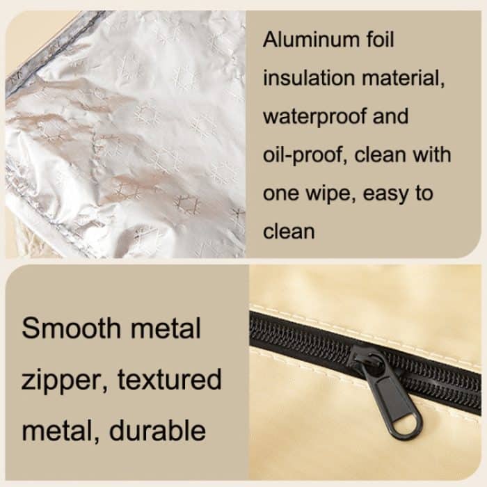 Tragbare wasserdichte Isoliertasche, verdickte Aluminiumfolie, große Kapazität, Lunchtasche – Bild 3