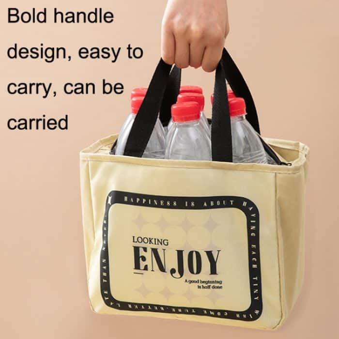 Tragbare wasserdichte Isoliertasche, verdickte Aluminiumfolie, große Kapazität, Lunchtasche – Bild 4