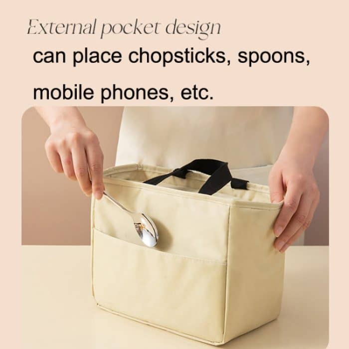 Tragbare wasserdichte Isoliertasche, verdickte Aluminiumfolie, große Kapazität, Lunchtasche – Bild 5