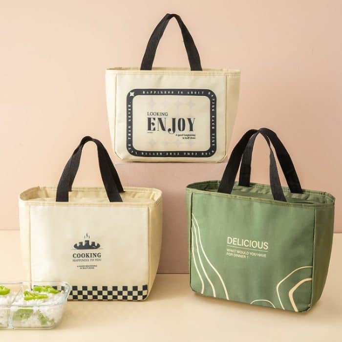 Tragbare wasserdichte Isoliertasche, verdickte Aluminiumfolie, große Kapazität, Lunchtasche – Bild 8