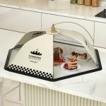 Tischabdeckung, zusammenklappbar, für den Haushalt, Anti-Fliegen, staubdicht, Gemüseschirm, 70cm Grid Cooking Smoke, 70cm English Cooking Smoke, 80cm Grid Cooking Smoke, 80cm English Cooking Smoke