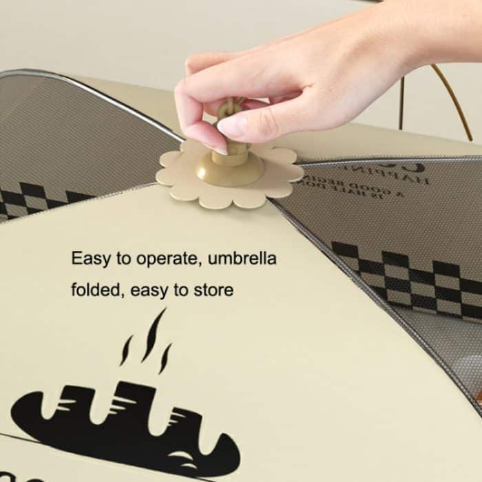 Tischabdeckung, zusammenklappbar, für den Haushalt, Anti-Fliegen, staubdicht, Gemüseschirm, 70cm Grid Cooking Smoke, 70cm English Cooking Smoke, 80cm Grid Cooking Smoke, 80cm English Cooking Smoke – Bild 2