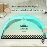 Tischabdeckung, zusammenklappbar, für den Haushalt, Anti-Fliegen, staubdicht, Gemüseschirm, 70cm Grid Cooking Smoke, 70cm English Cooking Smoke, 80cm Grid Cooking Smoke, 80cm English Cooking Smoke – Bild 3