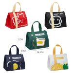 Tragbare Lunchbox-Tasche für Studenten, einfach, verdickt, wasserdicht, Bento-Isoliertasche – Bild 2