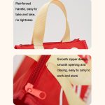 Tragbare Lunchbox-Tasche für Studenten, einfach, verdickt, wasserdicht, Bento-Isoliertasche – Bild 3