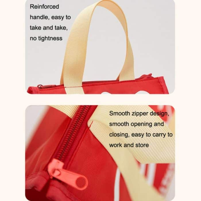 Tragbare Lunchbox-Tasche für Studenten, einfach, verdickt, wasserdicht, Bento-Isoliertasche – Bild 3