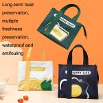 Tragbare Lunchbox-Tasche für Studenten, einfach, verdickt, wasserdicht, Bento-Isoliertasche – Bild 6