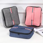 2 Stück kleine wasserdichte tragbare Lunchtasche Outdoor Picknick Lunchbox Isoliertasche, Small Navy, Small Pink, Small Gray – Bild 7