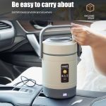 2,0 l 304 isolierte Lunchbox in Lebensmittelqualität, elektrischer Thermostat-Luncheimer, CN-Stecker, Orange, Beige, Temperature Display Orange Power Cord, Temperature Display Beige Power Cord, Temperature Display Orange Power Cord/Car Wire... – Bild 11