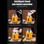 2,0 l 304 isolierte Lunchbox in Lebensmittelqualität, elektrischer Thermostat-Luncheimer, CN-Stecker, Orange, Beige, Temperature Display Orange Power Cord, Temperature Display Beige Power Cord, Temperature Display Orange Power Cord/Car Wire... – Bild 14