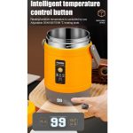 2,0 l 304 isolierte Lunchbox in Lebensmittelqualität, elektrischer Thermostat-Luncheimer, CN-Stecker, Orange, Beige, Temperature Display Orange Power Cord, Temperature Display Beige Power Cord, Temperature Display Orange Power Cord/Car Wire... – Bild 10