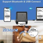 Phomemo D520-BT Bluetooth-Thermo-Versandetikettendrucker Drahtloser Desktop-Drucker für Barcode-Adressetiketten, US, EU – Bild 3