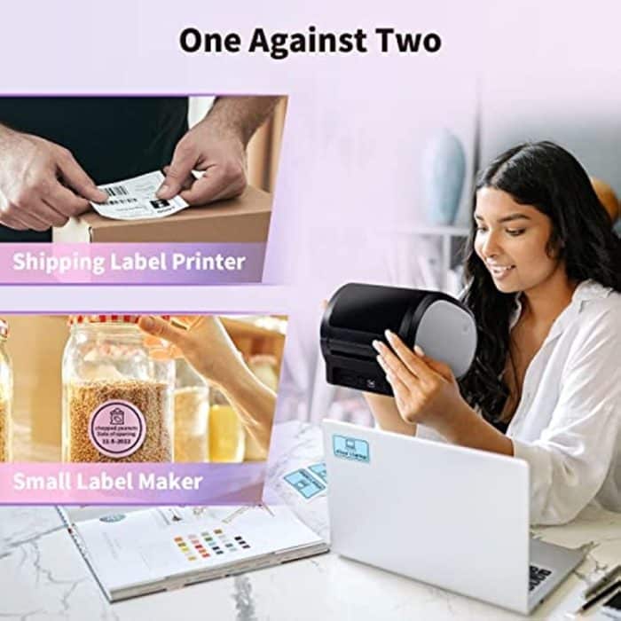 Phomemo D520-BT Bluetooth-Thermo-Versandetikettendrucker Drahtloser Desktop-Drucker für Barcode-Adressetiketten, US, EU – Bild 9