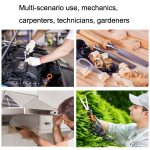 Werkzeugschürze mit mehreren Taschen, blaue Gartenschürze, Black+Blue – Bild 7