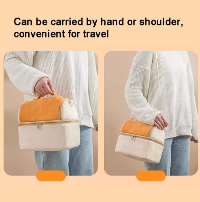 Flanell-Toasttasche, doppellagige Isolierung, Lunch-Aufbewahrungstasche, Umhängetasche – Bild 6