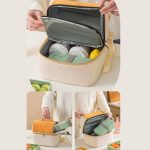 Flanell-Toasttasche, doppellagige Isolierung, Lunch-Aufbewahrungstasche, Umhängetasche – Bild 8