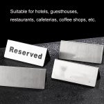 Hoteltisch-Arbeitsplattenkarte aus Edelstahl, Reservation Card (Silver), No Smoking Card (Silver), Reservation Card (Gold), No Smoking Card (Gold) – Bild 3