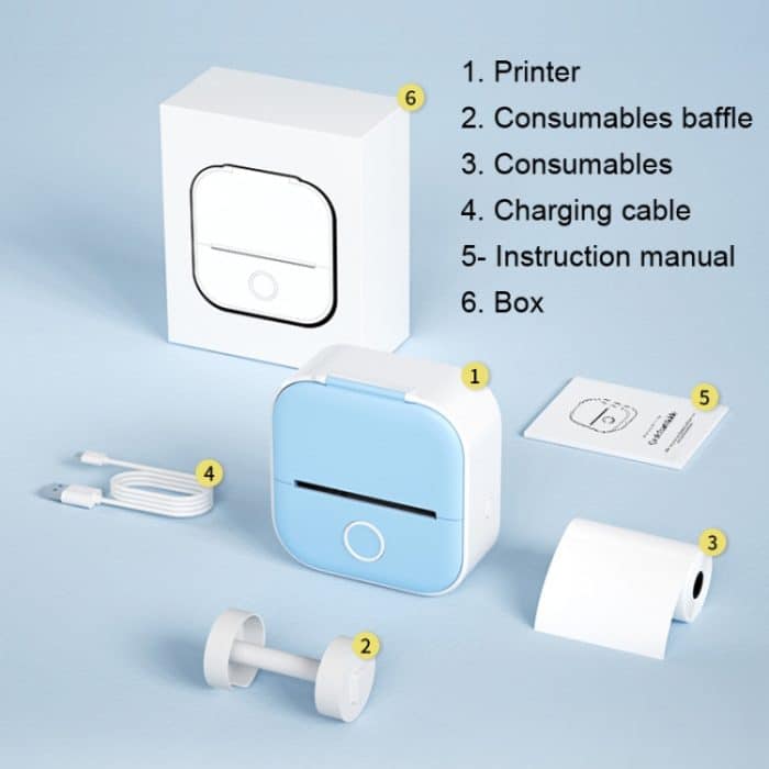 Phomemo T02 Standard Error Mini Pocket Kleiner tragbarer Bluetooth-Telefon-Fotoetiketten-Thermodrucker, Standard – Bild 11