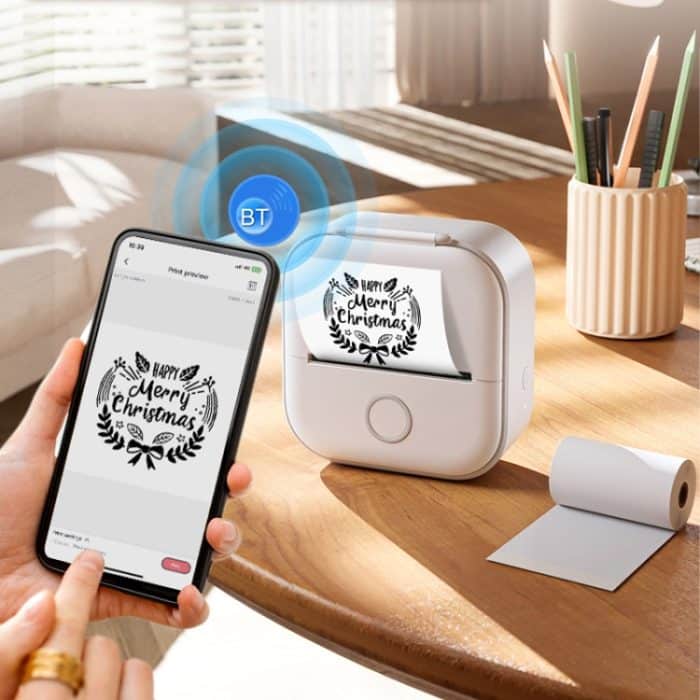 Phomemo T02 Standard Error Mini Pocket Kleiner tragbarer Bluetooth-Telefon-Fotoetiketten-Thermodrucker, Standard – Bild 10