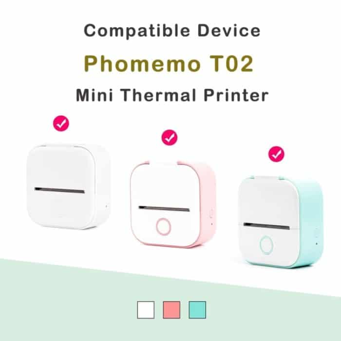 Für Phomemo T02 3 Rollen Bluetooth-Drucker Thermopapier Etikettenpapier, 53mmx6.5m 10 Years Black on White No Adhesive, 50mmx3.5m 2 Years Black on White Sticker, 50mmx3.5m 10 Years Black on White Sticker, 53mmx5m 5 Years Blue on White No Adhesive... – Bild 9