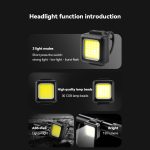 COB Lampe Perlen Mini Mountainbike Licht USB Aufladbare Radfahren Wasserdichte MTB Rennrad Lampe, White Headlight, Red Taillight, White Headlight+Red Taillight – Bild 4