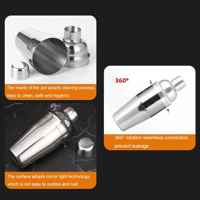 12-in-1-Barkeeper-Set aus Edelstahl mit ovalem Holzrahmen und Bar-Barkeeper-Werkzeugen, 350ml, 550ml, 700ml, 750ml – Bild 8