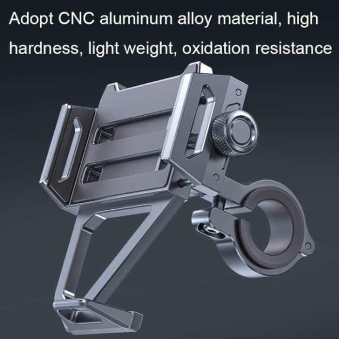 Aluminiumlegierung Motorrad stoßfest Handyhalter Fahrrad Radfahren Navigation Halterung – Bild 5