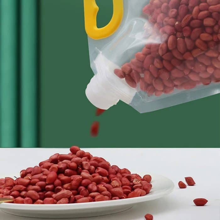 5 Stück tragbare Lebensmittelverpackungsbeutel, Getreideversiegelte Beutel, Frischhalte-Aufbewahrungsbeutel, 500g, 1kg, 1.5kg, 2.5kg – Bild 6