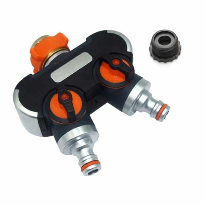 TBD0603933601.jpg Gartenbewässerung und Bewässerung, ein Durchgang, zwei Wasserhähne, Wasserteiler, With Plastic Adapter, With Copper Adapter, With Thread European Connector, With Thread European Connector+Plastic Nipple Connector – Bild 1