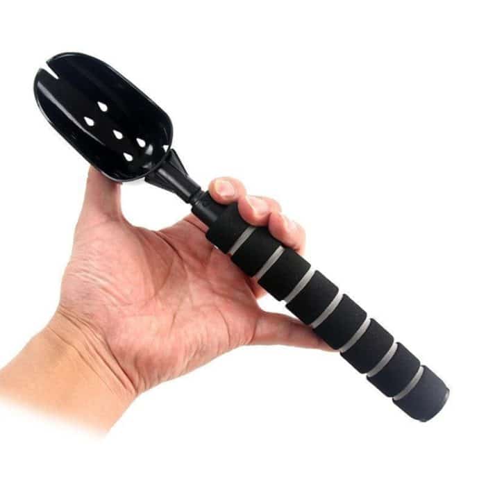 Angelköder-Wurflöffel, Nestgerät, einziehbare Wurfschaufel, Stainless Steel, Aluminum Alloy – Bild 2