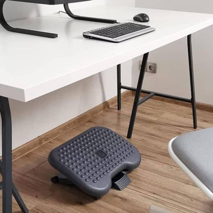 Büro verstellbare Massage Fußpedal Kinder Tritthocker Schwangere Frauen Massagematte, Adjustable Black – Bild 8