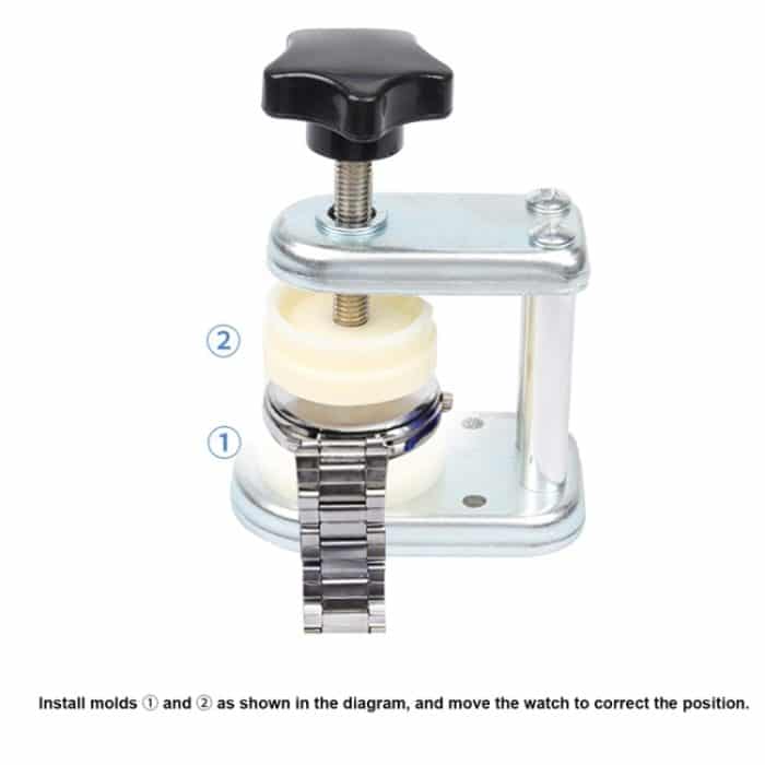 Desktop-Uhrenverschraubung, Uhrenpresse, Abdeckungsform, Uhren-Reparatur-Werkzeug, 20 In 1, 8 In 1 – Bild 3