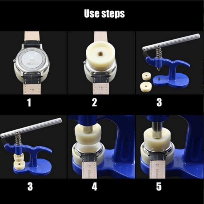 Desktop-Uhrenverschraubung, Uhrenpresse, Abdeckungsform, Uhren-Reparatur-Werkzeug, 20 In 1, 8 In 1 – Bild 4