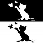 10 Stück reflektierende Kratz-Körperaufkleber mit Scheibenkatze – Bild 2