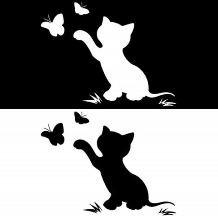 10 Stück reflektierende Kratz-Körperaufkleber mit Scheibenkatze – Bild 2