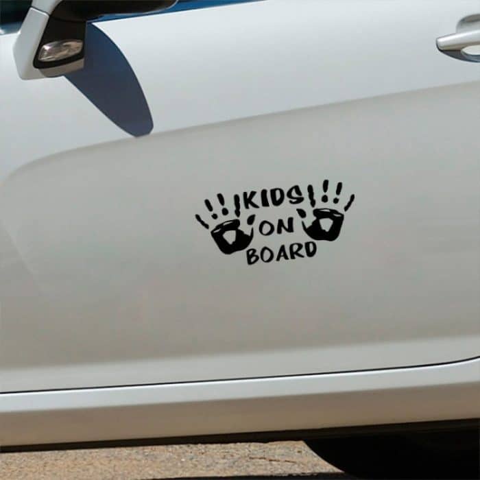 10 Stück Kinder an Bord Warnung Autoaufkleber Reflektierende Kratzkörperaufkleber – Bild 2