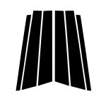 Für 2011-2015 BMW X1 E84 6 Stück/Set Universal B-Säule Dekorativer Aufkleber für Links- und Rechtsantrieb