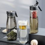 Nobvan Magic Ball Magnetic Bomb Tea Warehouse Tritan Sportbecher mit großem Fassungsvermögen, 550ml (Transparent), 550ml (Gray), 800ml (Transparent), 800ml (Blue ), 800ml (Purple) – Bild 2