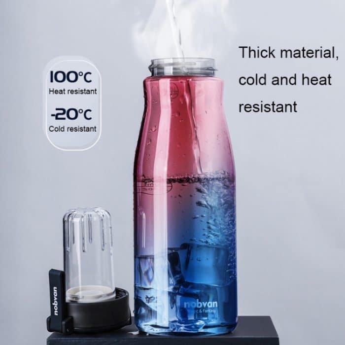 Nobvan Magic Ball Magnetic Bomb Tea Warehouse Tritan Sportbecher mit großem Fassungsvermögen, 550ml (Transparent), 550ml (Gray), 800ml (Transparent), 800ml (Blue ), 800ml (Purple) – Bild 6