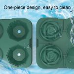 4-Loch-Rose-Diamant-Form für Cocktail-Eiswürfel, Silikon-Eisball-Maker, Rose Shape (Grey), Rose Shape (Dark Green), Rose Shape (Black), Rose Shape (Black with Ice Clip), Rose Shape (Gray with Ice Clip), Rose Shape (Dark Green with Ice Clip) – Bild 7