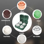 4-Loch-Rose-Diamant-Form für Cocktail-Eiswürfel, Silikon-Eisball-Maker, Rose Shape (Grey), Rose Shape (Dark Green), Rose Shape (Black), Rose Shape (Black with Ice Clip), Rose Shape (Gray with Ice Clip), Rose Shape (Dark Green with Ice Clip) – Bild 10