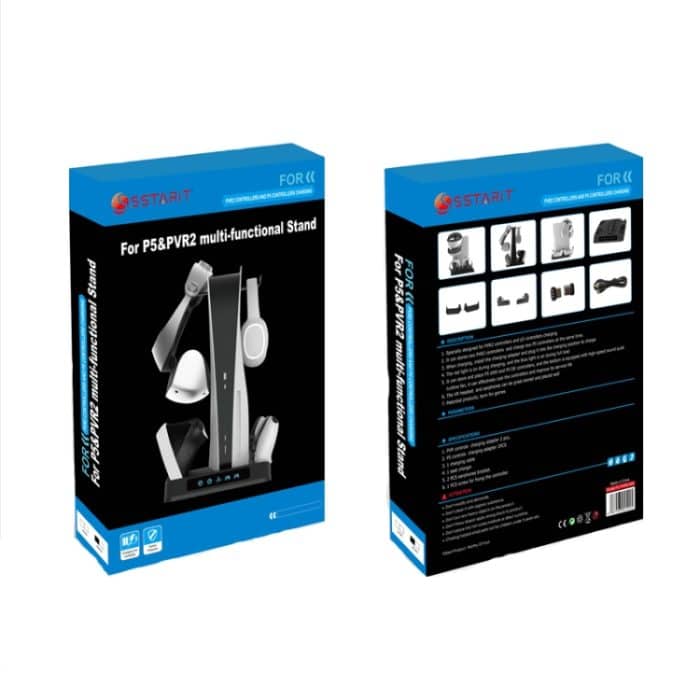 Für PSVR2 / PS5 Gamepad Sitz Ladegerät mit Display Licht Multifunktionale Wärmeableitung Basis – Bild 6