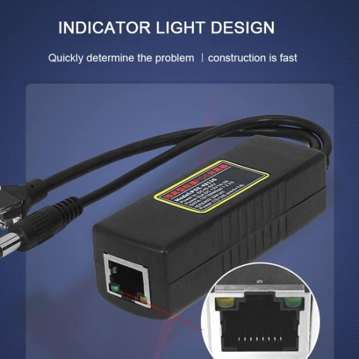 POE-4812G POE Splitter IEEE 802.3AF Standard 12V Ausgang 48V Eingang für CCTV IP Kamera Sicherheitssystem – Bild 6