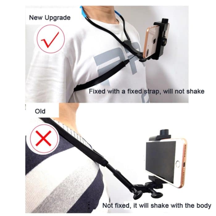 TUYU Kamera-Halshalter, Handy-Brustgurthalterung für Videoaufnahmen // POV, Standard (Black), Standard (Blue), With Phone Clip (Black), With Phone Clip (Blue), Vertical Shooting (Black), Vertical Shooting (Blue), Vertical +Phone Clip (Black)... – Bild 8