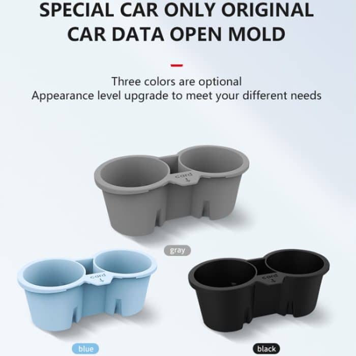 Für Tesla Model3/Y Central Control Storage Silikon-Becherverschluss, Silicone Cup Stopper(Grey), Silicone Cup Stopper(Blue), Silicone Cup Stopper(Black) – Bild 2