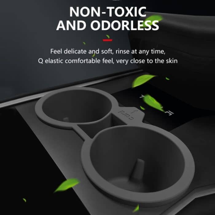 Für Tesla Model3/Y Central Control Storage Silikon-Becherverschluss, Silicone Cup Stopper(Grey), Silicone Cup Stopper(Blue), Silicone Cup Stopper(Black) – Bild 10